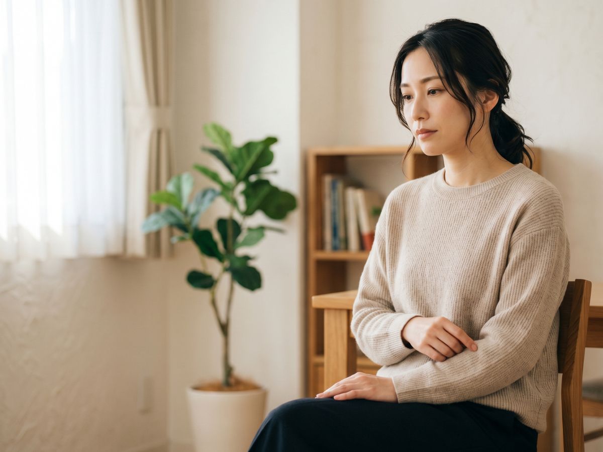 通院回数への不安を抱える女性のイメージ